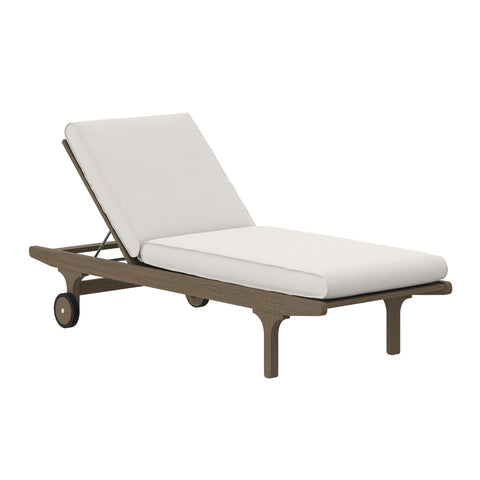 Modway Saratoga Outdoor Patio Teak Chaise Lounge Chair  