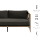 Modway Northlake Outdoor Patio Teak Loveseat