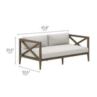 Modway Northlake Outdoor Patio Teak Loveseat