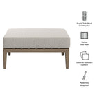 Modway Northlake Outdoor Patio Teak Ottoman