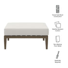 Modway Northlake Outdoor Patio Teak Ottoman