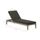 Modway Northlake Outdoor Patio Teak Chaise Lounge