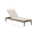 Modway Northlake Outdoor Patio Teak Chaise Lounge