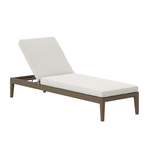 Modway Northlake Outdoor Patio Teak Chaise Lounge  