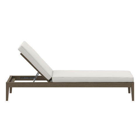 Modway Northlake Outdoor Patio Teak Chaise Lounge  
