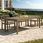 Modway Northlake 83" Rectangular Outdoor Patio Teak Dining Table