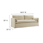 Modway Wellfleet 85" Slipcovered Fabric Sofa