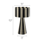 Modway Renae Handwoven Cotton Thread Striped Table Lamp