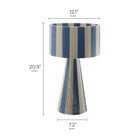 Modway Renae Handwoven Cotton Thread Striped Table Lamp