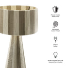 Modway Renae Handwoven Cotton Thread Striped Table Lamp