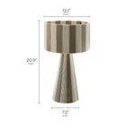Modway Renae Handwoven Cotton Thread Striped Table Lamp