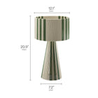 Modway Gia Handwoven Cotton Thread Striped or Plain Table Lamp