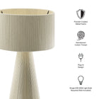 Modway Gia Handwoven Cotton Thread Striped or Plain Table Lamp