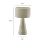 Modway Gia Handwoven Cotton Thread Striped or Plain Table Lamp