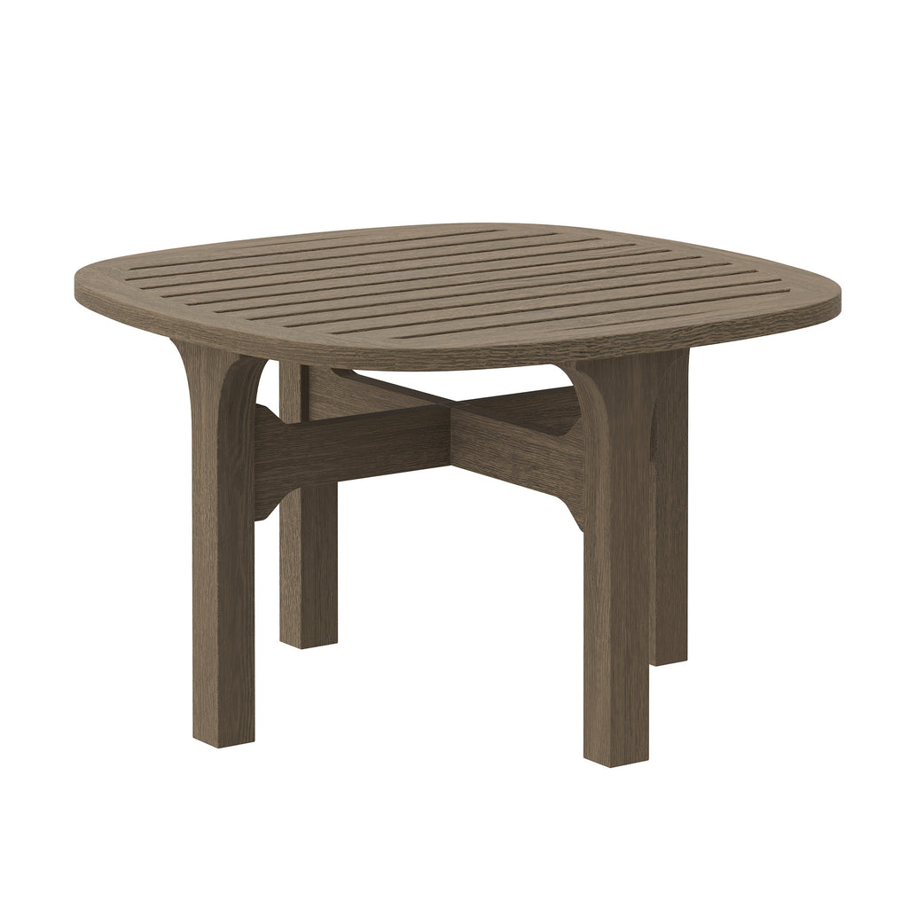 Modway Saratoga Square Outdoor Patio Teak Wood Side Table  