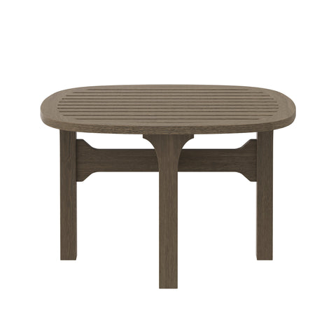 Modway Saratoga Square Outdoor Patio Teak Wood Side Table  