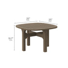 Modway Saratoga Square Outdoor Patio Teak Wood Side Table