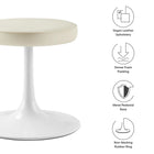 Modway Lippa Vegan Leather Round Stool