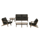 Modway Saratoga 5-Piece Outdoor Patio Teak Wood Furniture Set
