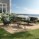 Modway Saratoga 5-Piece Outdoor Patio Teak Wood Furniture Set