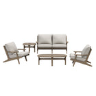 Modway Saratoga 5-Piece Outdoor Patio Teak Wood Furniture Set