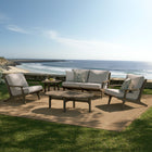 Modway Saratoga 5-Piece Outdoor Patio Teak Wood Furniture Set