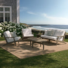 Modway Saratoga 5-Piece Outdoor Patio Teak Wood Furniture Set