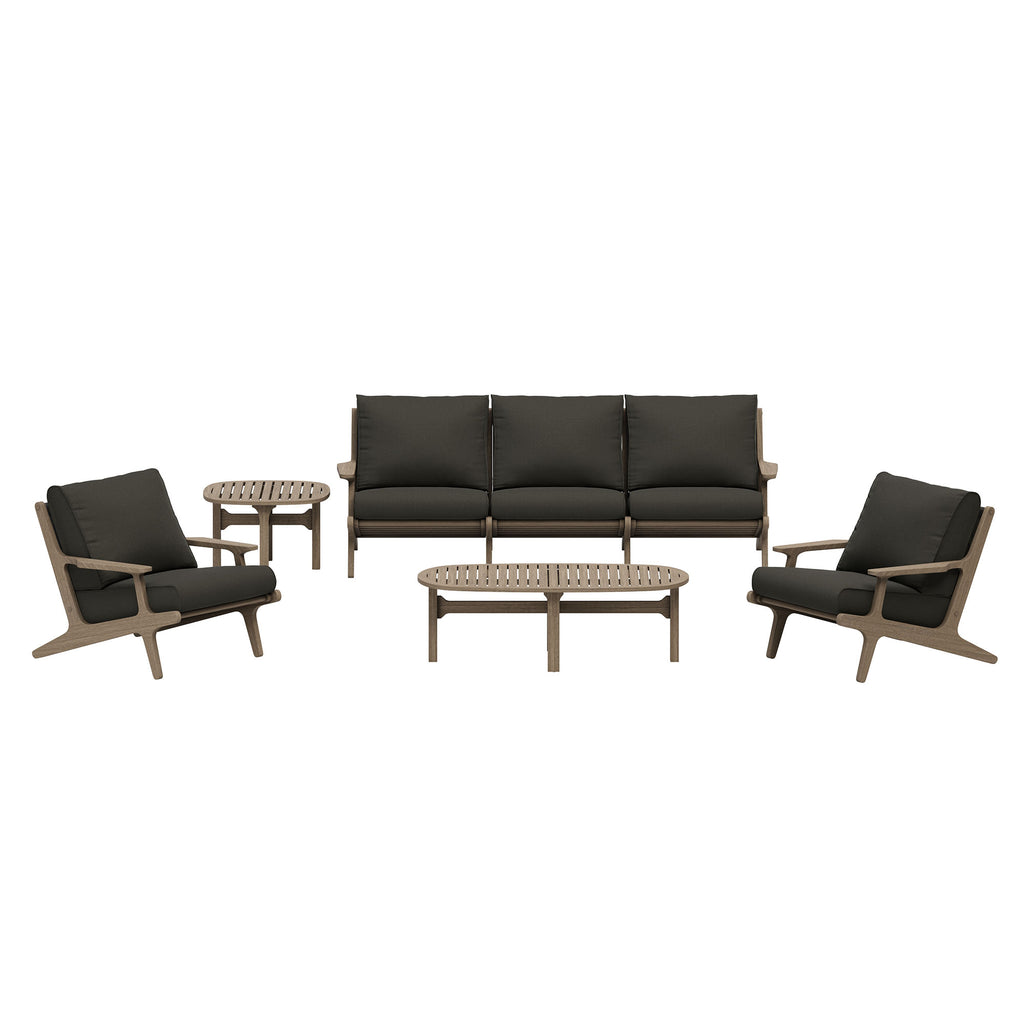 Modway Saratoga 4-Piece Outdoor Patio Teak Wood Furniture Set