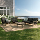 Modway Saratoga 4-Piece Outdoor Patio Teak Wood Furniture Set - EEI-7266-WGR