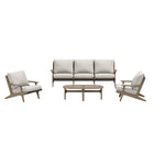 Modway Saratoga 4-Piece Outdoor Patio Teak Wood Furniture Set