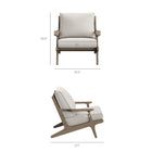 Modway Saratoga 4-Piece Outdoor Patio Teak Wood Furniture Set - EEI-7266-WGR