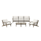 Modway Saratoga 4-Piece Outdoor Patio Teak Wood Furniture Set  