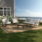 Modway Saratoga 4-Piece Outdoor Patio Teak Wood Furniture Set