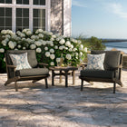 Modway Saratoga 3-Piece Outdoor Patio Teak Wood Furniture Set with Lounge Chairs and Side Table