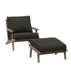 Modway Saratoga Outdoor Patio Teak Wood Chair and Ottoman Set