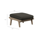 Modway Saratoga Outdoor Patio Teak Wood Chair and Ottoman Set