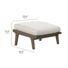 Modway Saratoga Outdoor Patio Teak Wood Chair and Ottoman Set