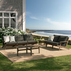 Modway Saratoga 4-Piece Outdoor Patio Teak Wood Furniture Set - EEI-7270-WGR