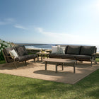 Modway Saratoga 4-Piece Outdoor Patio Teak Wood Furniture Set - EEI-7270-WGR