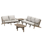Modway Saratoga 4-Piece Outdoor Patio Teak Wood Furniture Set