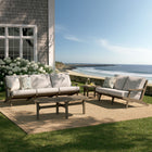 Modway Saratoga 4-Piece Outdoor Patio Teak Wood Furniture Set - EEI-7270-WGR