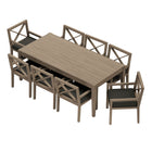Modway Northlake 9-Piece Outdoor Patio Teak Wood Dining Set