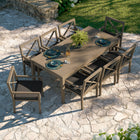 Modway Northlake 9-Piece Outdoor Patio Teak Wood Dining Set