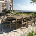 Modway Northlake 9-Piece Outdoor Patio Teak Wood Dining Set