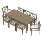 Modway Northlake 9-Piece Outdoor Patio Teak Wood Dining Set