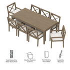 Modway Northlake 9-Piece Outdoor Patio Teak Wood Dining Set