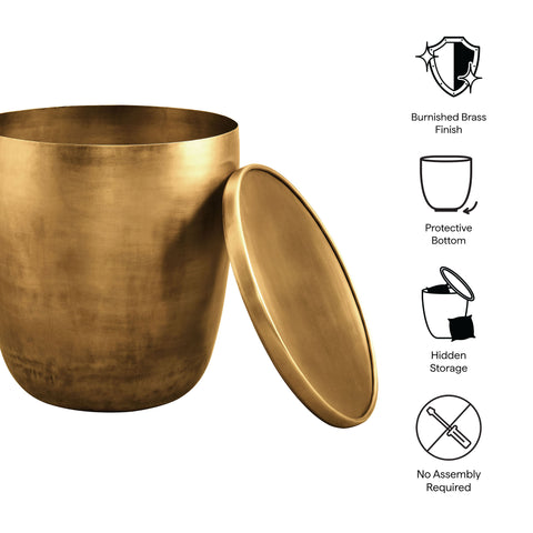 Modway Viora Metal Storage Side Table  