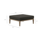 Modway Northlake Outdoor Patio Teak Wood Loveseat and Ottoman Set