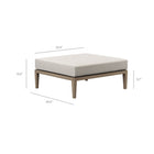 Modway Northlake Outdoor Patio Teak Wood Loveseat and Ottoman Set