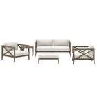 Modway Northlake 5-Piece Outdoor Patio Teak Wood Furniture Set  